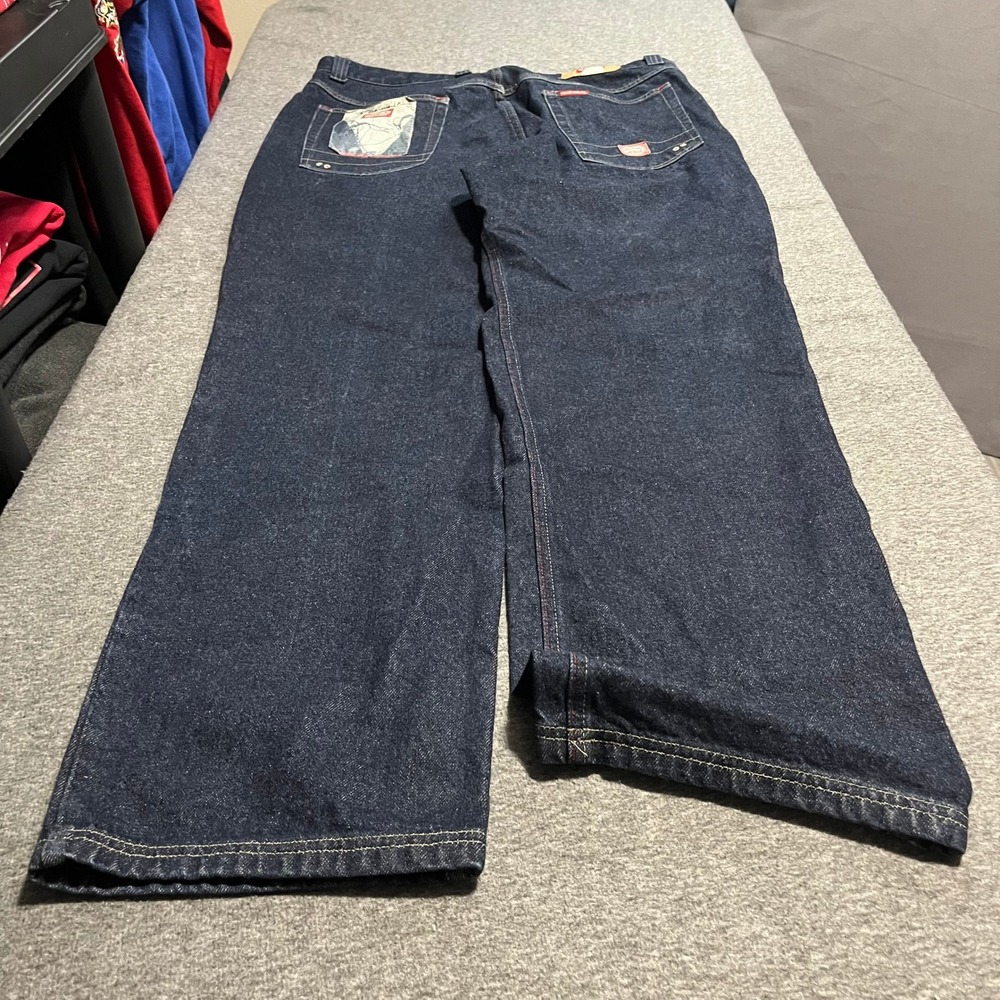 Ecko Unltd 5th Anniversary Edition Jeans Dark Wash Wide Leg Mens 40x36 Limited